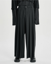 Load image into Gallery viewer, AJOBYAJO Wool Blend Hakama Pants Black