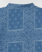 Load image into Gallery viewer, N. Archive Vintage Bandana Denim 1/2 Shirt Light Blue