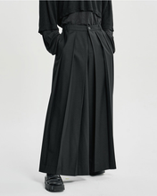 Load image into Gallery viewer, AJOBYAJO Wool Blend Hakama Pants Black