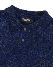 Load image into Gallery viewer, WKNDRS x Playboy® Metal Knit Polo Navy