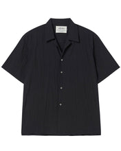 Load image into Gallery viewer, N. Archive Crease Open Collar Shirt Black