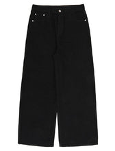Load image into Gallery viewer, DWSE Double Washed Wide Denim Pants Black