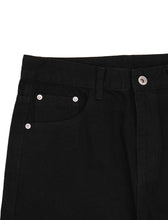 Load image into Gallery viewer, DWSE Double Washed Wide Denim Pants Black