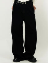 Load image into Gallery viewer, DWSE Double Washed Wide Denim Pants Black