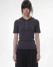 Load image into Gallery viewer, PLASMA SPHERE Clam Studded Hoodie Dark Grey