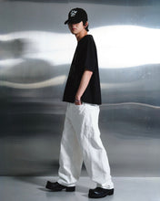 Load image into Gallery viewer, DWSE Curved Pocket Denim Wide Pants White