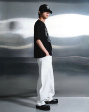 Load image into Gallery viewer, DWSE Curved Pocket Denim Wide Pants White