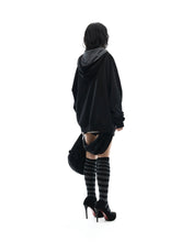 Load image into Gallery viewer, OJOS Hotfix Logo Hoodie Zip-up Black