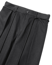 Load image into Gallery viewer, AJOBYAJO Cotton Twill One Tuck Pants Black