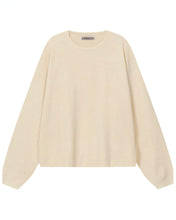 Load image into Gallery viewer, Adlielos Grid Round Neck Knit Ivory