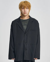 Load image into Gallery viewer, AJOBYAJO Stripe Batwing Jacket Black