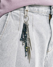 Load image into Gallery viewer, AJOBYAJO Studded Jangle Keyring Silver