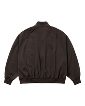 将图片加载到图库查看器,AJOBYAJO Multi Lace Trim Raglan Track Jacket Dark Brown