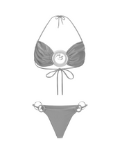 Load image into Gallery viewer, METALBELLY Metal Circle Bikini Grey