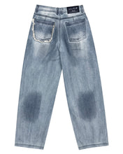 Load image into Gallery viewer, BLR Destroyed Vintage Oil Washing Denim Pants Light Blue