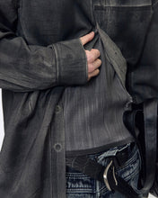 将图片加载到图库查看器,BLR Oil Wash Relaxed Shirt Black
