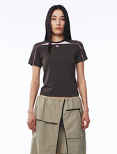 Load image into Gallery viewer, Kijun Cycle Half Sleeve Top Charcoal