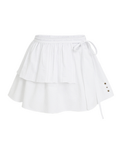 Load image into Gallery viewer, PLASMA SPHERE Duet Mini Frill Wrap Skirt White