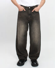 Load image into Gallery viewer, DWSE Washed Wide Denim Pants Charcoal