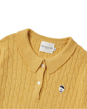 Load image into Gallery viewer, ILP New Parisian Cashmere Cable Crop Knit Yellow