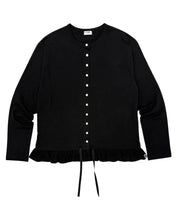 将图片加载到图库查看器,PLASMA SPHERE Natty Dot Scarf Cardigan Black
