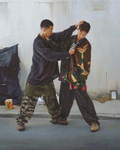 Load image into Gallery viewer, AJOBYAJO Pattern Mixed Shorts Khaki