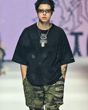 Load image into Gallery viewer, AJOBYAJO Pattern Mixed Shorts Khaki