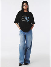 Load image into Gallery viewer, Kijun Pegasus Oversized Tee Black