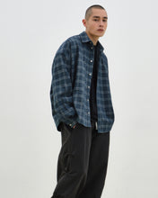 Load image into Gallery viewer, DWS Over Fit Check Denim Shirt Blue
