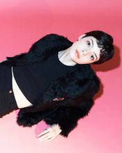 Load image into Gallery viewer, Fallett Eco Fur Cropped Jacket Black
