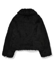 Load image into Gallery viewer, Fallett Eco Fur Cropped Jacket Black