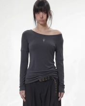 Load image into Gallery viewer, PLASMA SPHERE Saint Layered Top Dark Grey