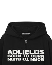 Load image into Gallery viewer, Adlielos Born To Burn Cover Zip-Up Hoodie Black
