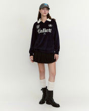 Load image into Gallery viewer, Fallett Velour Collar Sweatshirt Navy