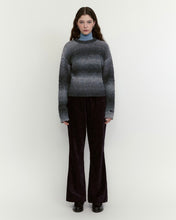 Load image into Gallery viewer, Fallett Bootcut Velour Pants Navy
