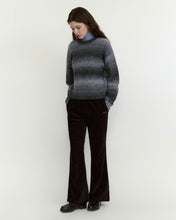 Load image into Gallery viewer, Fallett Bootcut Velour Pants Navy