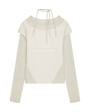 Load image into Gallery viewer, OJOS Halter Strap Long Sleeve Ivory