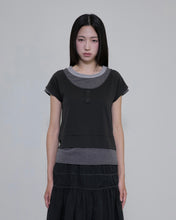 将图片加载到图库查看器,FLARE UP 3-Layered Henley T-shirt Black