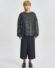 Load image into Gallery viewer, AJOBYAJO One Tuck Stripe Bermuda Shorts Black