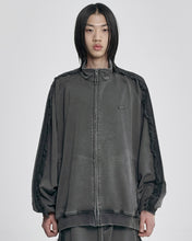 Load image into Gallery viewer, AJOBYAJO Lace Trimming Raglan Track Jacket Charcoal