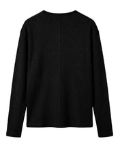 Load image into Gallery viewer, Adlielos Helltail Waffle Long Sleeve Henley Black