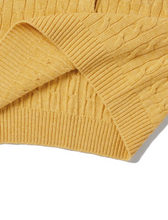 Load image into Gallery viewer, ILP New Parisian Cashmere Cable Crop Knit Yellow