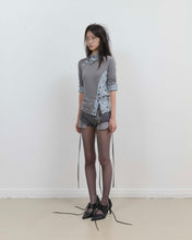 Load image into Gallery viewer, OJOS Starcut Jersey Collar Tee Mint Grey