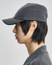 Load image into Gallery viewer, AJOBYAJO Striped Wool Blend Cap Grey