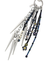 Load image into Gallery viewer, AJOBYAJO Studded Jangle Keyring Silver