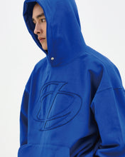 Load image into Gallery viewer, DWS Logo Patchwork Hoodie Blue
