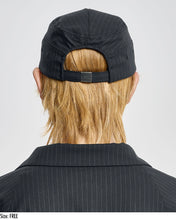 Load image into Gallery viewer, AJOBYAJO Striped Wool Blend Cap Black