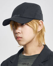 Load image into Gallery viewer, AJOBYAJO Striped Wool Blend Cap Black
