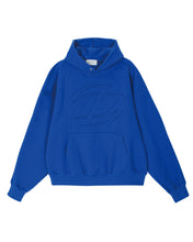 Load image into Gallery viewer, DWS Logo Patchwork Hoodie Blue
