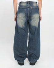 Load image into Gallery viewer, DWSE Washed Wide Denim Pants Blue